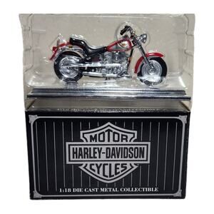Harley-Davidson Red Die-Cast Motorcycle Toy - Collectible Replica
